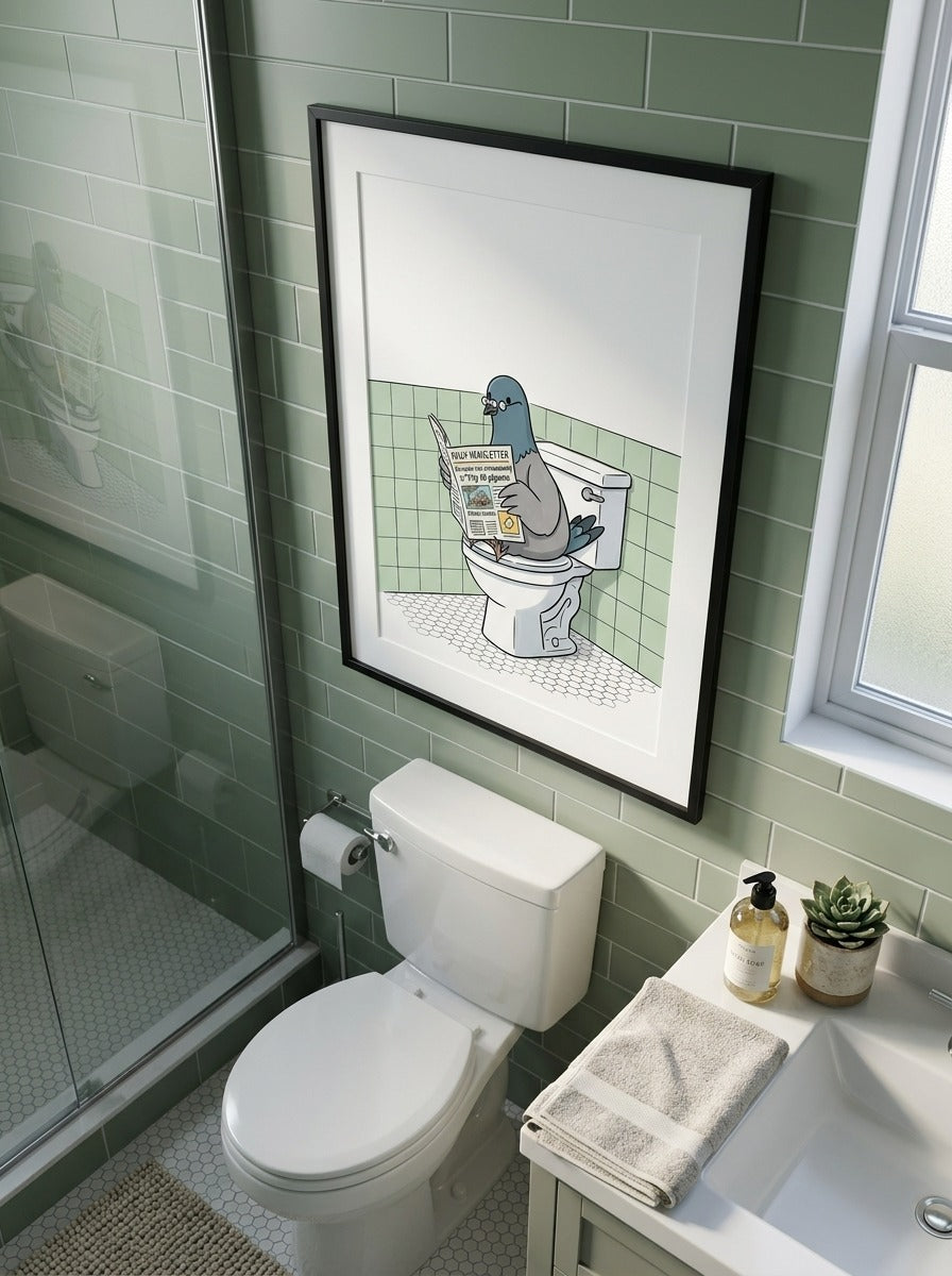 Pigeon's Daily Read: A Bathroom Chronicle