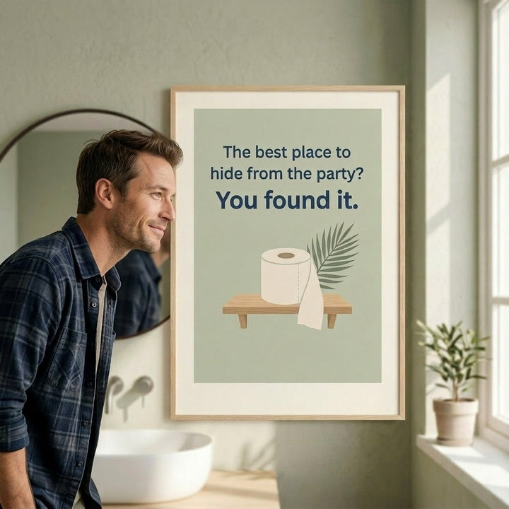 The Best Place to Hide - Funny Bathroom Wall Art